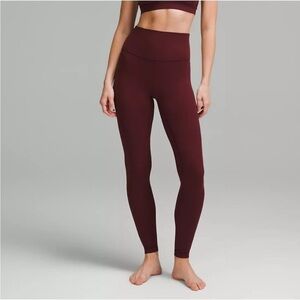 Lululemon Athletica High Rise Align Deep Red Leggings